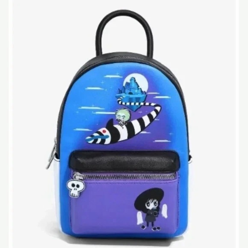 Her Universe Beetlejuice Sandworm chibi Lydia Mini Backpack